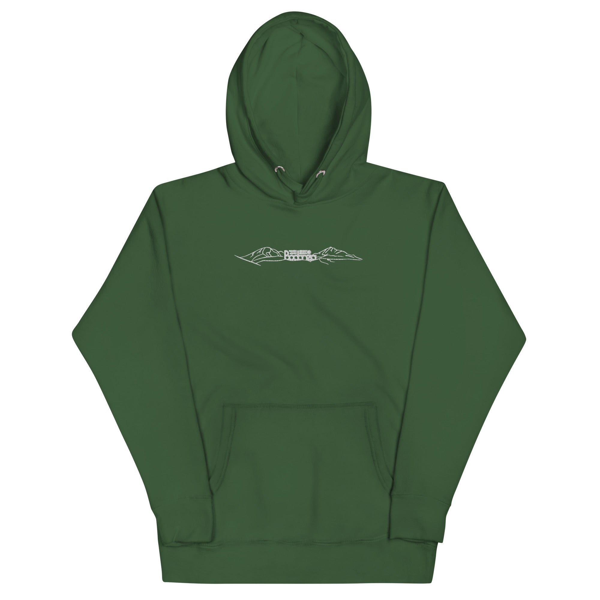 INHABITANT 【Logo Foodie】 GREEN Ssize Bodanza Mountain Logo Unisex Hoodie – Bodanza Disc Golf